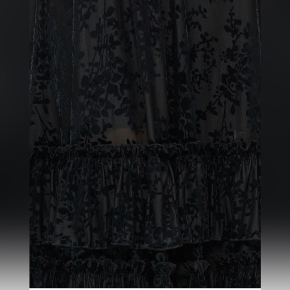 NWT DISTURBIA Lilias Devoré Tiered Floral Maxi Dress Black Size US 6 Goth Witchy - Picture 5 of 14